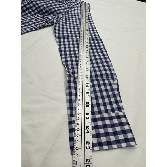 NEW UNTUCKit Women's Belleza Button Up Shirt 14 Blue White Gingham Check NWT - Picture 9 of 9